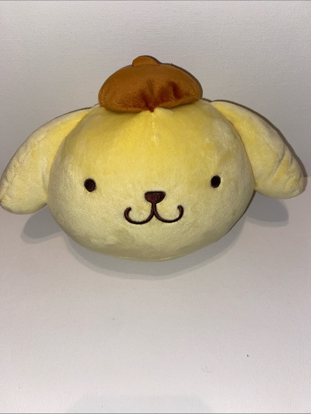 NWT Sanrio Pompompurin Plush Head Yellow and Brown (Hello Kitty) 5.5”
